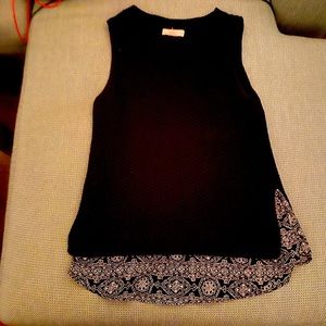 Black sleeveless top
